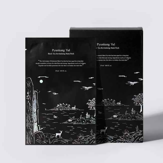 Pyunkang Yul Black Tea Revitalizing Mask Pack 25ml - Set of 10 Sheets
