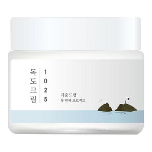 Roundlab 1025 Dokdo Cream 80ml - Long-lasting Moisturizing Barrier Enhancer with Triple Hyaluronic Acid and Quintuple Ceramide