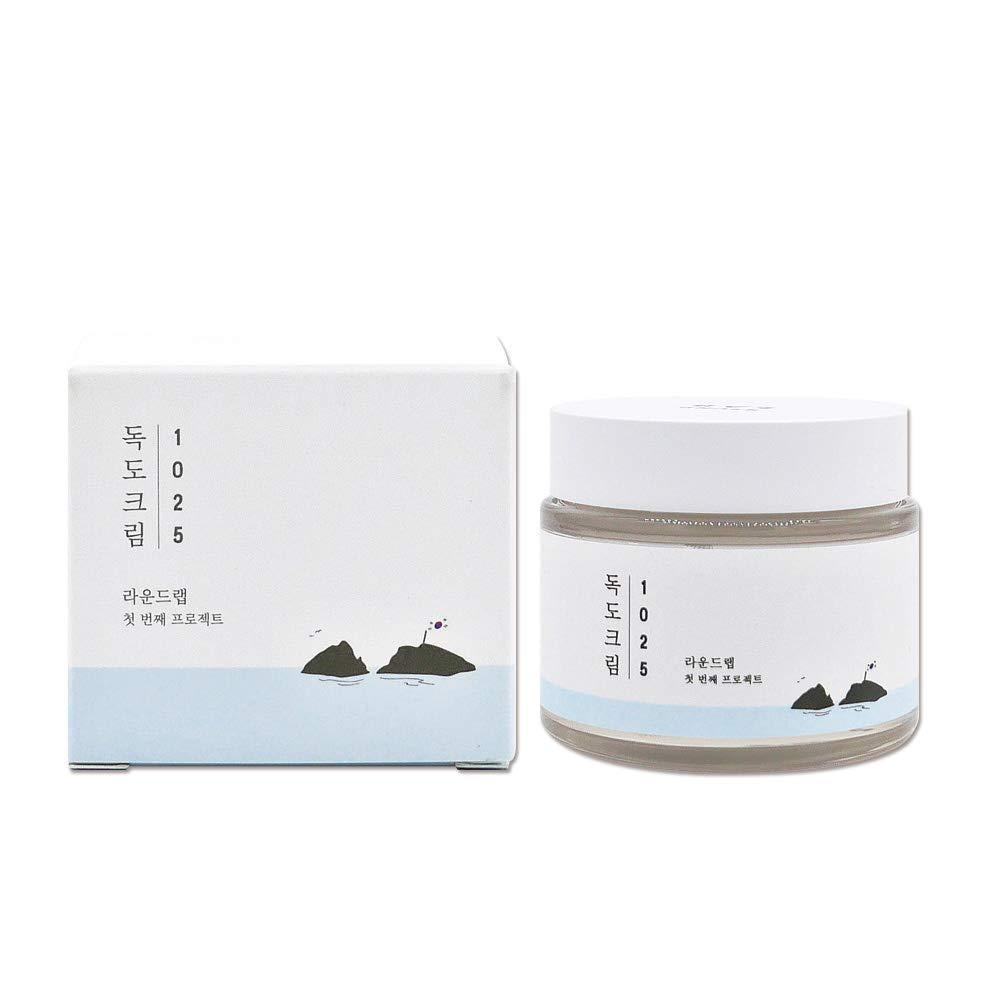 Roundlab 1025 Dokdo Cream 80ml - Long-lasting Moisturizing Barrier Enhancer with Triple Hyaluronic Acid and Quintuple Ceramide