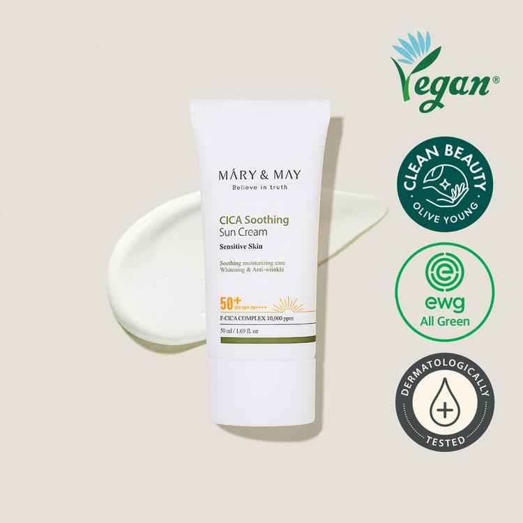 Mary & May Cica Soothing Sun Cream SPF50+ PA++++ - 50ml