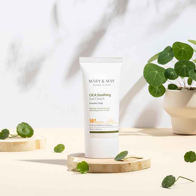 Mary & May Cica Soothing Sun Cream SPF50+ PA++++ - 50ml