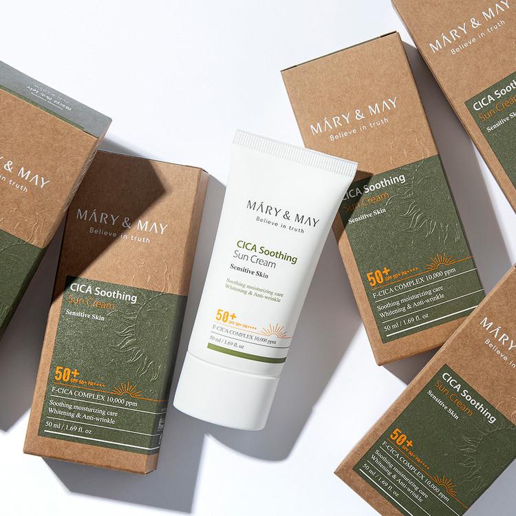 Mary & May Cica Soothing Sun Cream SPF50+ PA++++ - 50ml