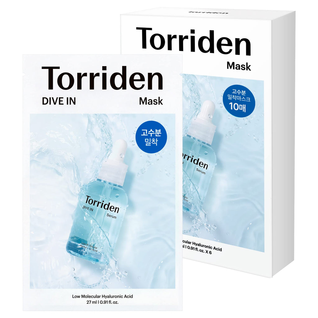 Torriden DIVE IN Low Molecular Weight Hyaluronic Acid Sheet Mask 10 Pieces