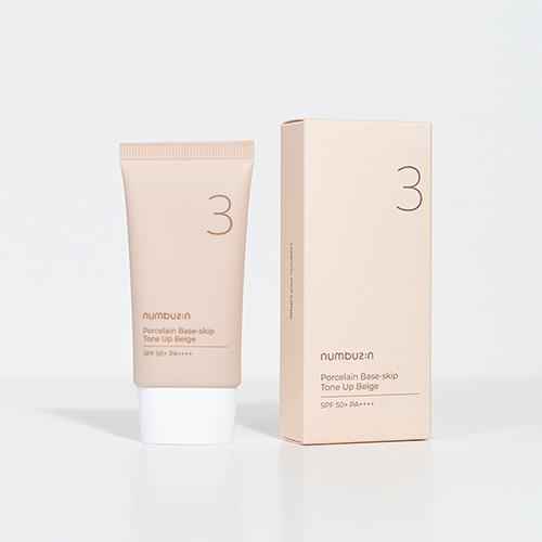 Numbuzin No.3 Porcelain Base Tone-Up Cream Beige 50ml SPF 50+ PA++++