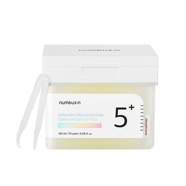 Numbuzin No.5 Vitamin Niacinamide Concentrated Pads, 70 Pads, 180ml