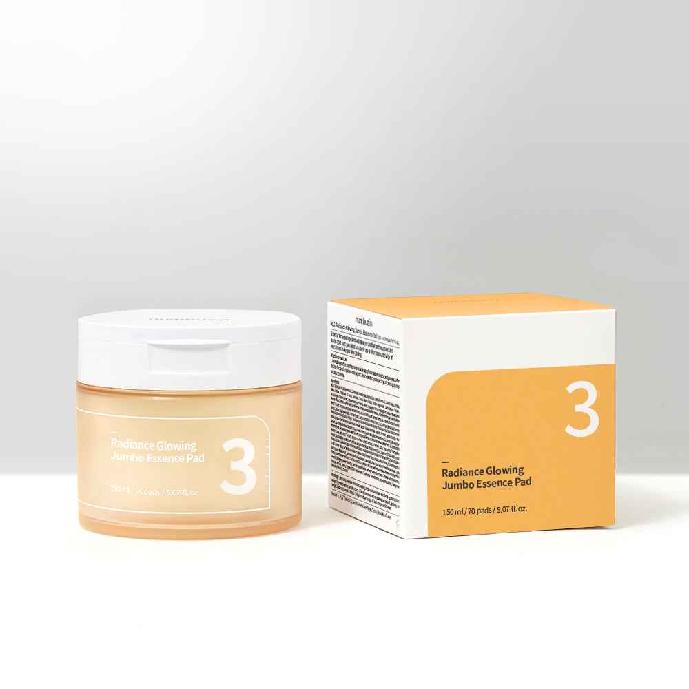 Numbuzin No.3 Radiance Glowing Jumbo Essence Pads, 70 Pads, 150ml