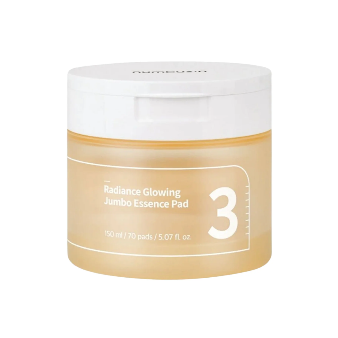 Numbuzin No.3 Radiance Glowing Jumbo Essence Pads, 70 Pads, 150ml