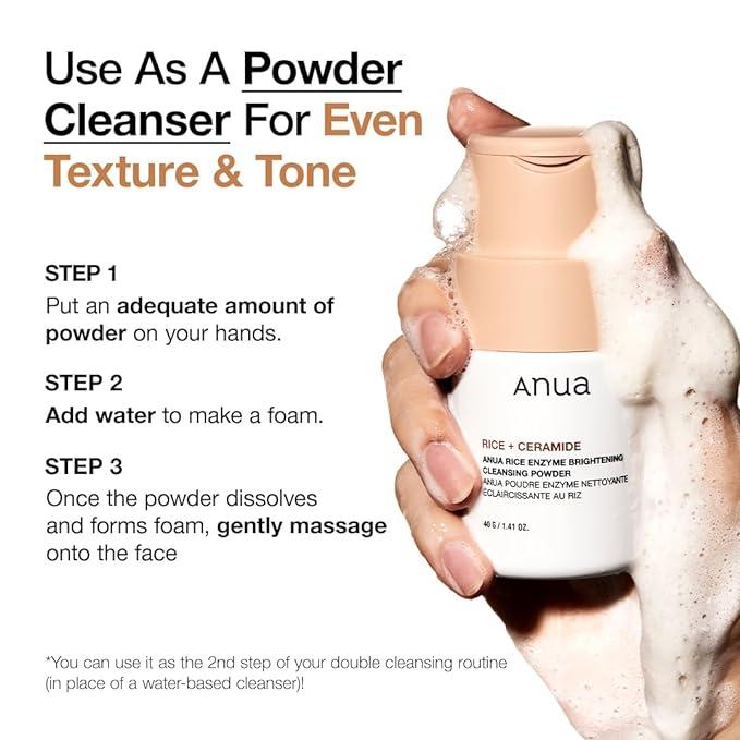 [Anua] RICE ENZYME BRIGHTENING CLEANSING POWDER 40g Gotta Glow