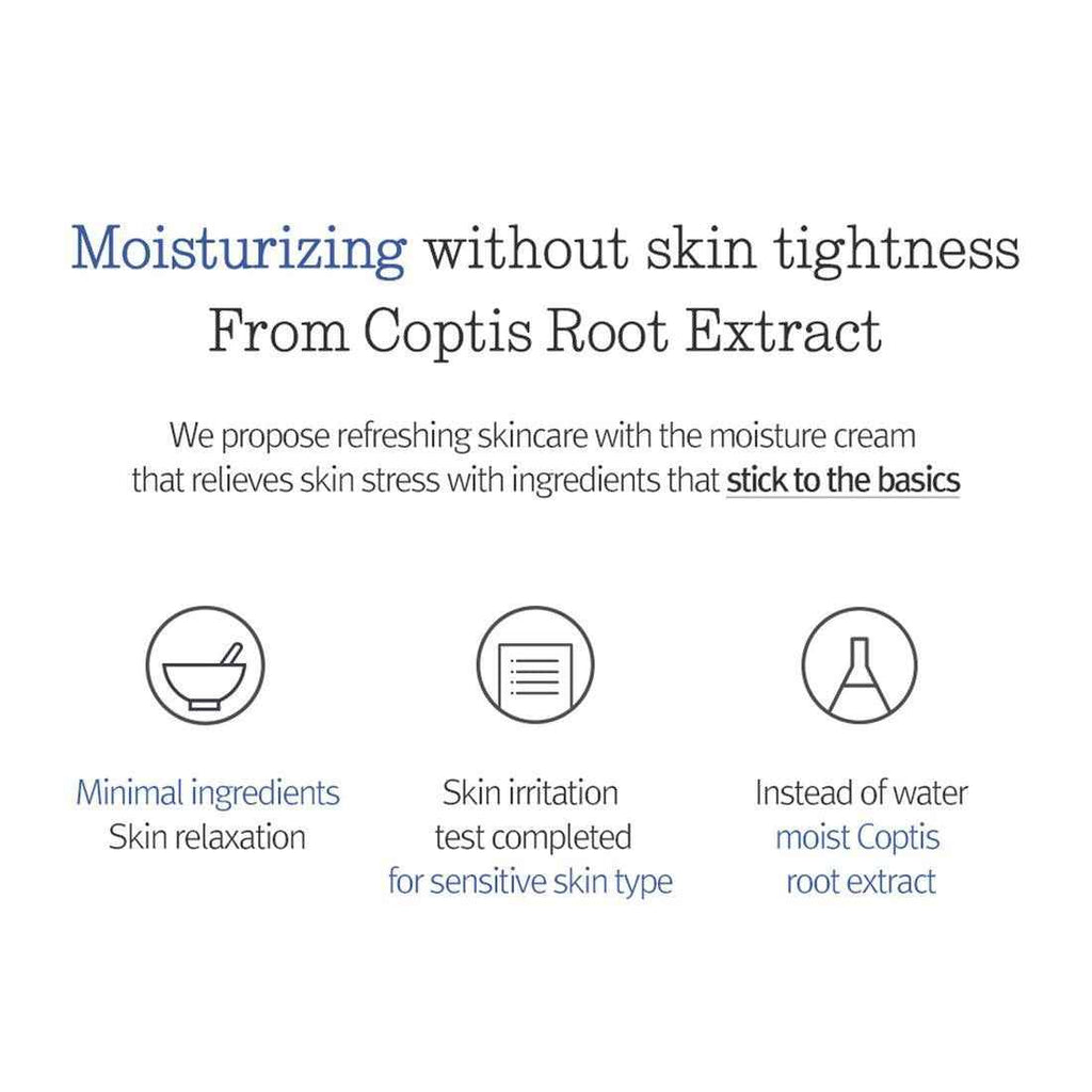 Pyunkang Yul Moisture Cream 100ml - Soothing Hydration with Coptis Root Extract, Shea Butter, and Jojoba Seed Oil