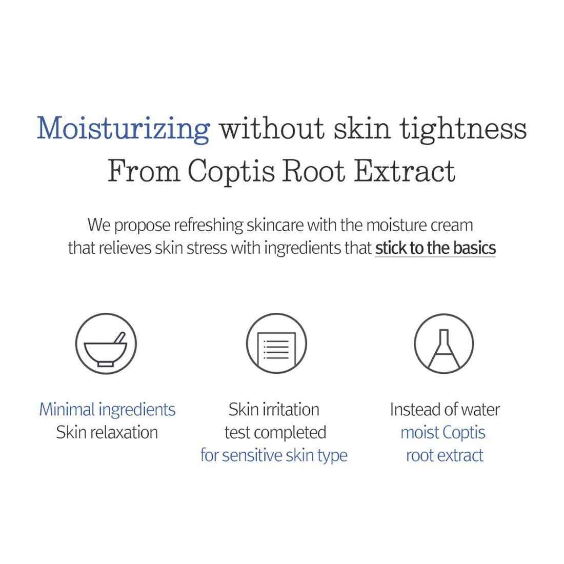 Pyunkang Yul Moisture Cream 100ml - Soothing Hydration with Coptis Root Extract, Shea Butter, and Jojoba Seed Oil