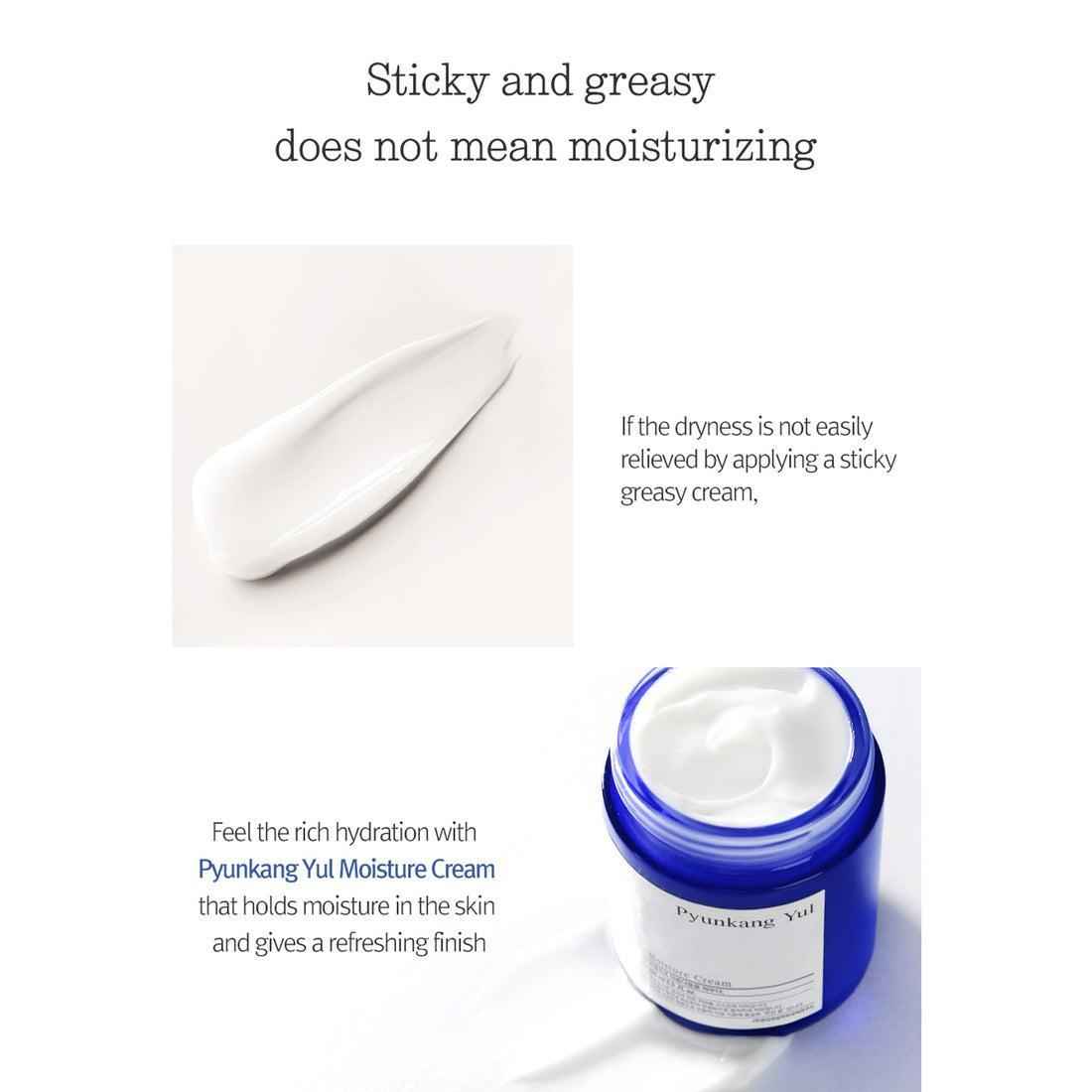 Pyunkang Yul Moisture Cream 100ml - Soothing Hydration with Coptis Root Extract, Shea Butter, and Jojoba Seed Oil