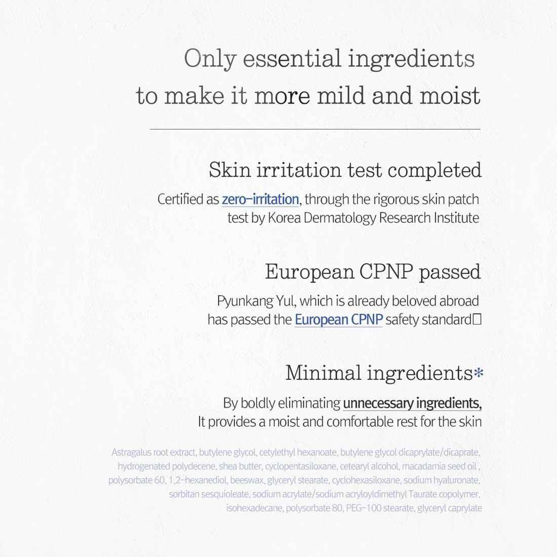 Pyunkang Yul Nutrition Cream 100ml – Deep Nourishing Moisturizer with Astragalus Root Extract, Shea Butter, Macadamia Seed Oil, and Hyaluronic Acid for Hydrated, Balanced Skin
