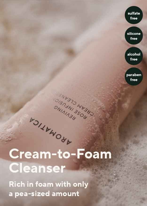 Aromatica Reviving Rose Infusion Cream Cleanser 145g