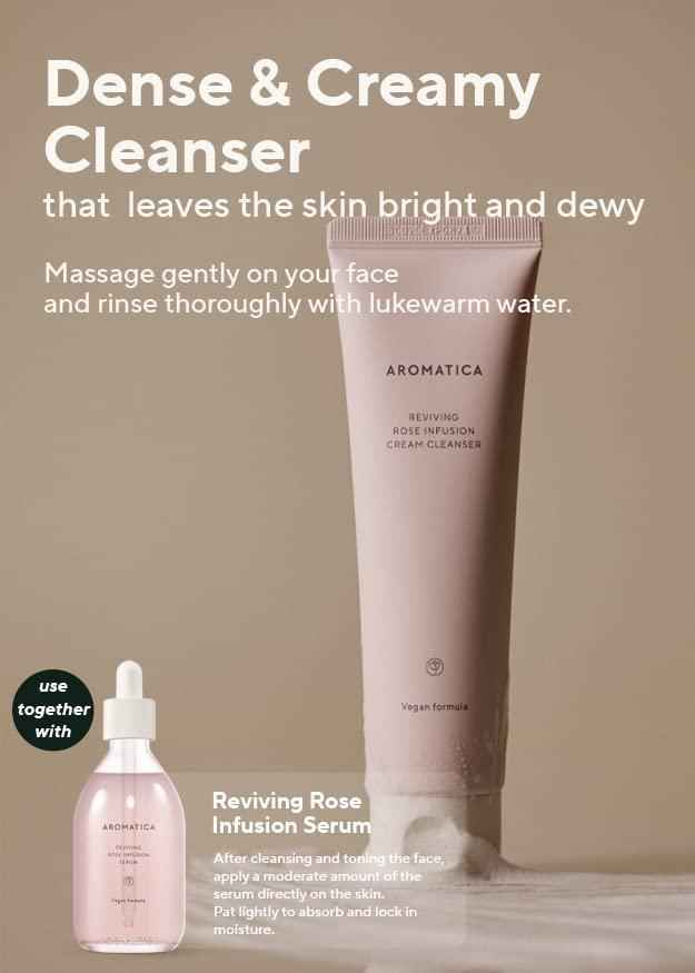 Aromatica Reviving Rose Infusion Cream Cleanser 145g