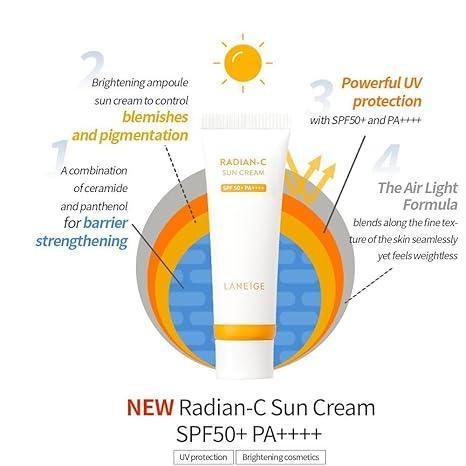 Laneige Radian-C Sunscreen 50ml with SPF 50+