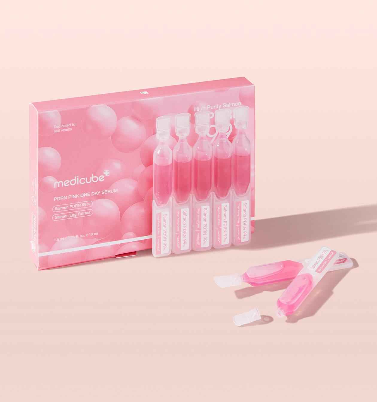 Medicube PDRN Pink One Day Serum Set 1.5ml x 10 Ampoules