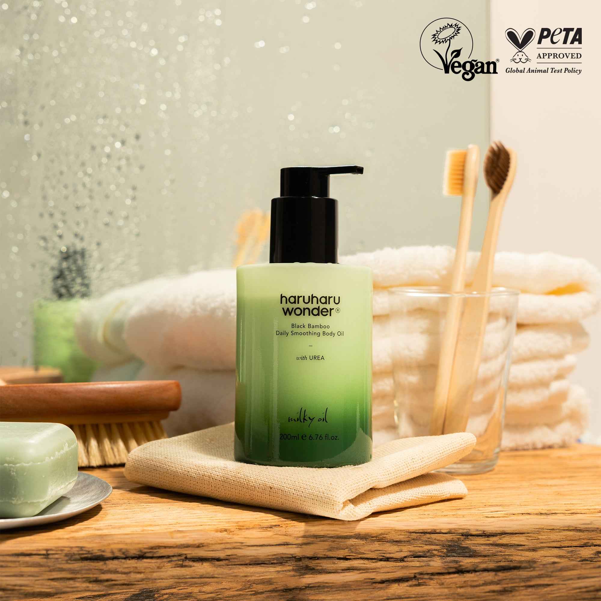 Haruharu Wonder Black Bamboo Daily Soothing Body Oil 200ml