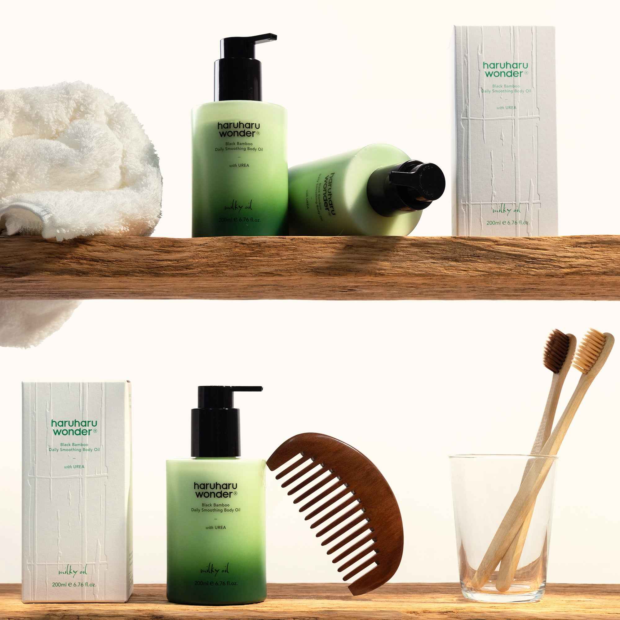 Haruharu Wonder Black Bamboo Daily Soothing Body Oil 200ml