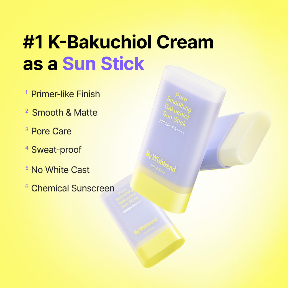 ByWishtrend Pore Smoothing Bakuchiol Sun Stick 18g SPF50+ PA++++