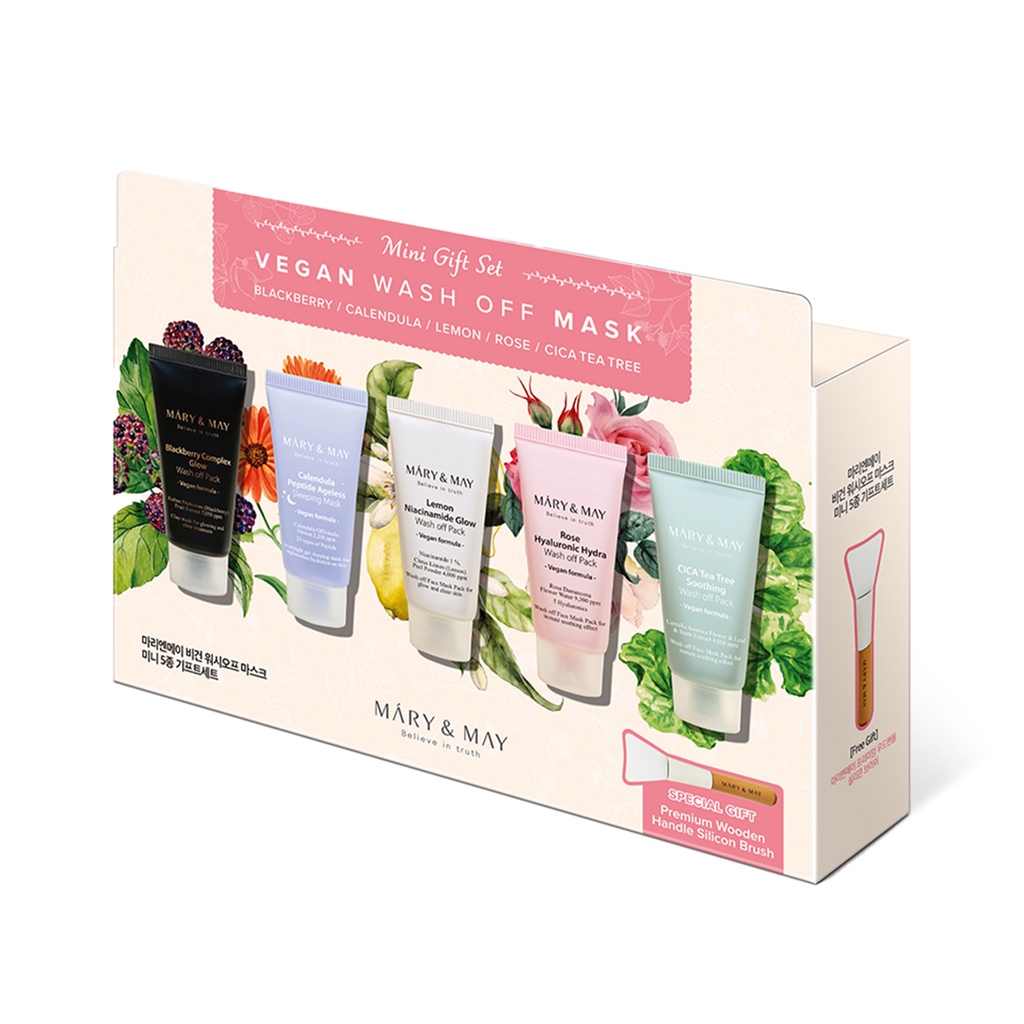 Mary & May Vegan Wash-Off Mask Mini Gift Set (30g x 5)
