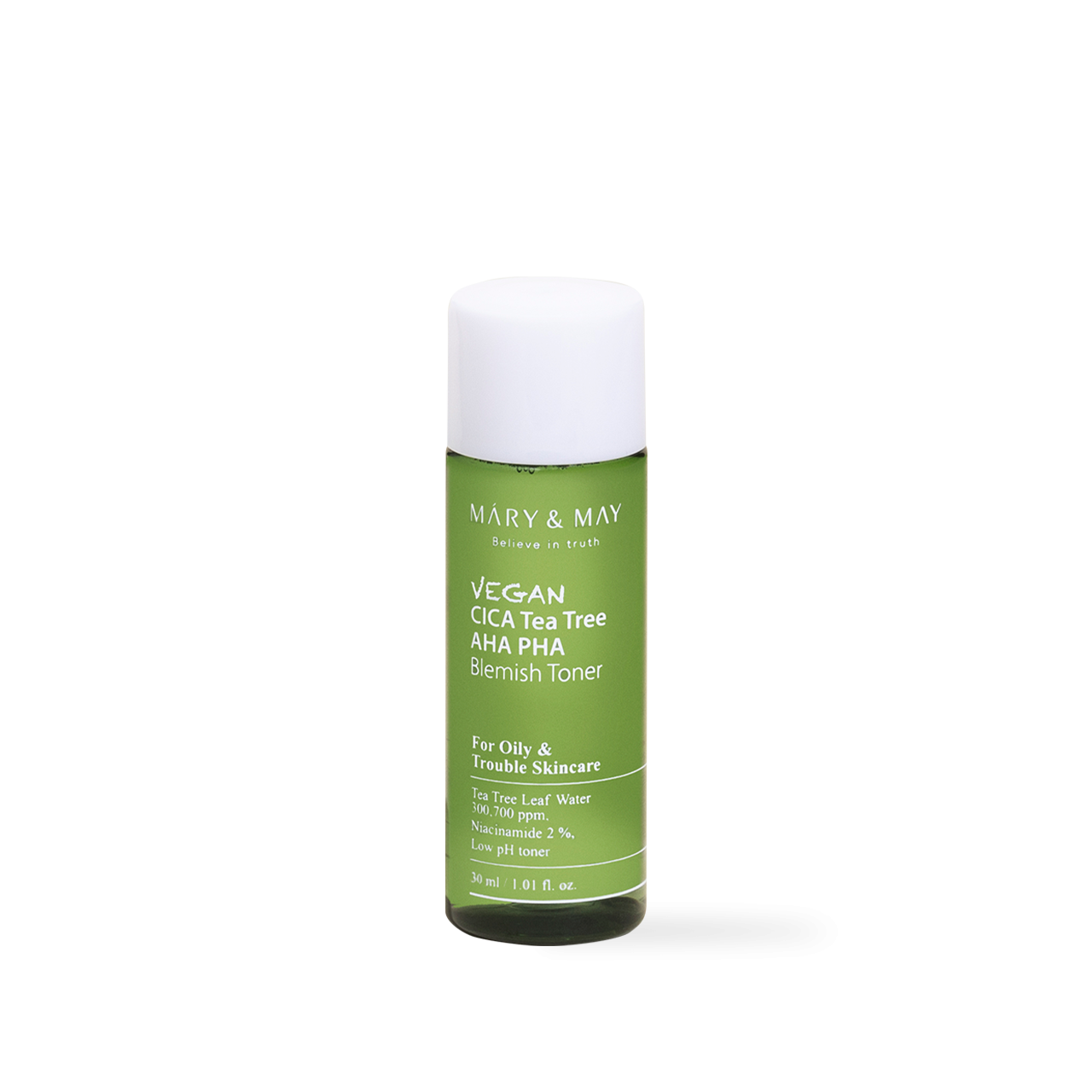 Mary & May Vegan CICA Tea Tree AHA PHA Blemish Toner - 30ml Miniature