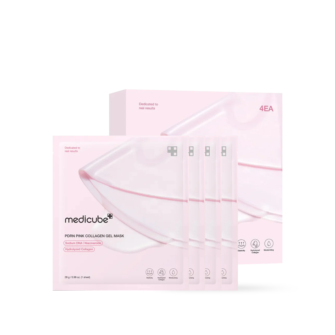 [Medicube] PDRN Pink Collagen Gel Mask 4EA Gotta Glow