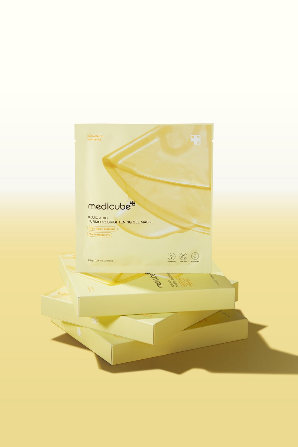 Medicube Kojic Acid and Turmeric Brightening Gel Mask, Set of 4