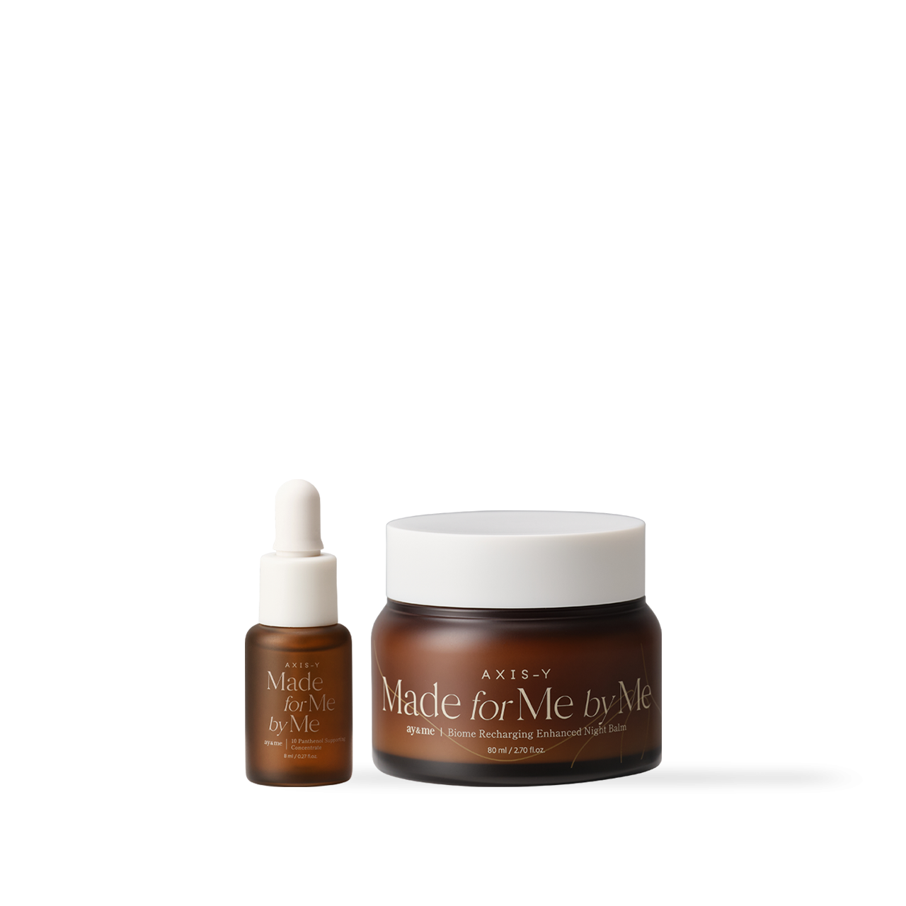 AXIS-Y Biome Recharging Night Renewal Set – Night Balm and 10% Panthenol Supporting Concentrate for Skin Barrier Repair and Anti-Aging