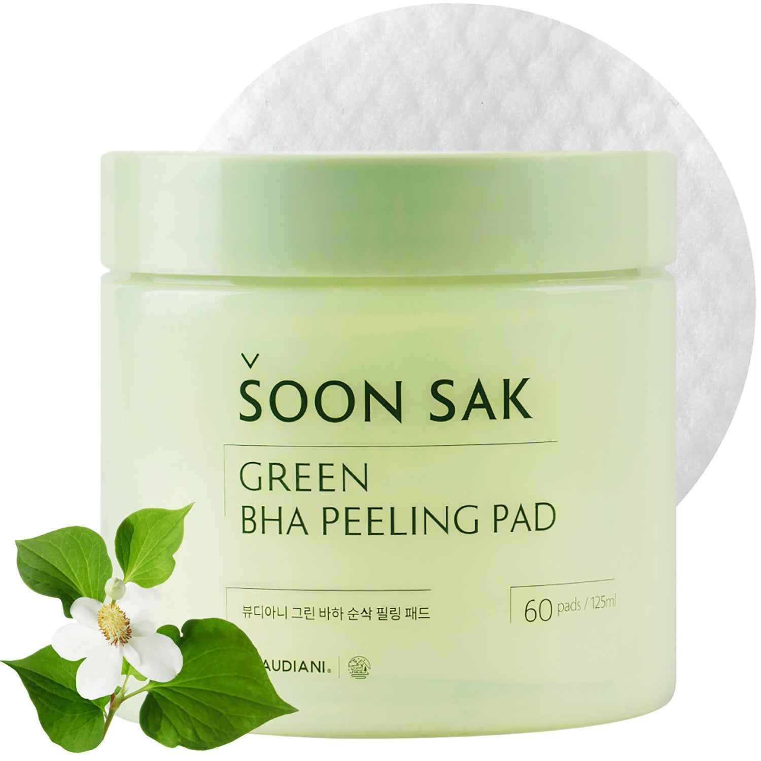 Beaudiani Green BHA Soon Sak Peeling Pads 60 Count