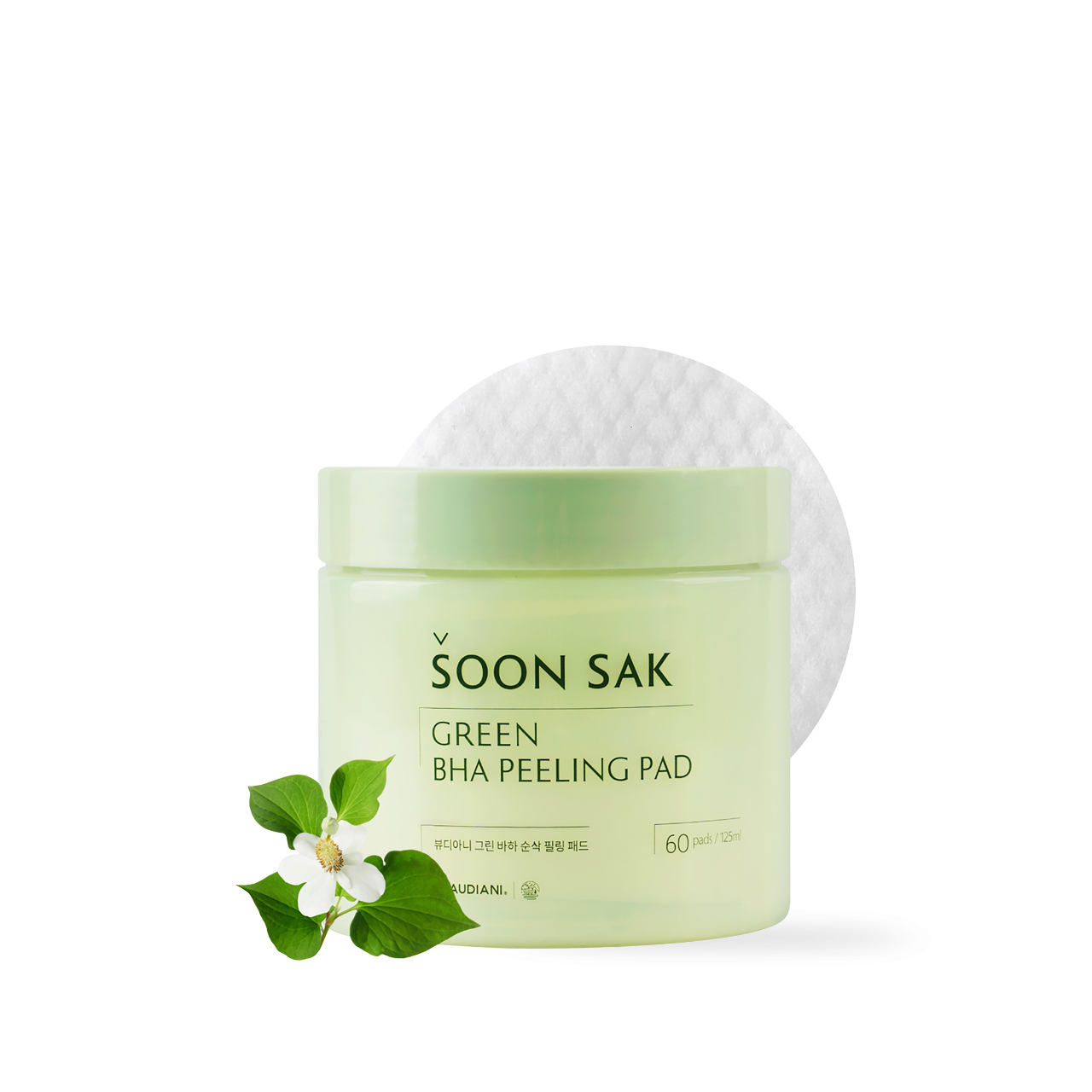 Beaudiani Green BHA Soon Sak Peeling Pads 60 Count