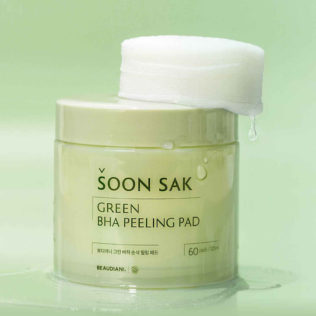Beaudiani Green BHA Soon Sak Peeling Pads 60 Count