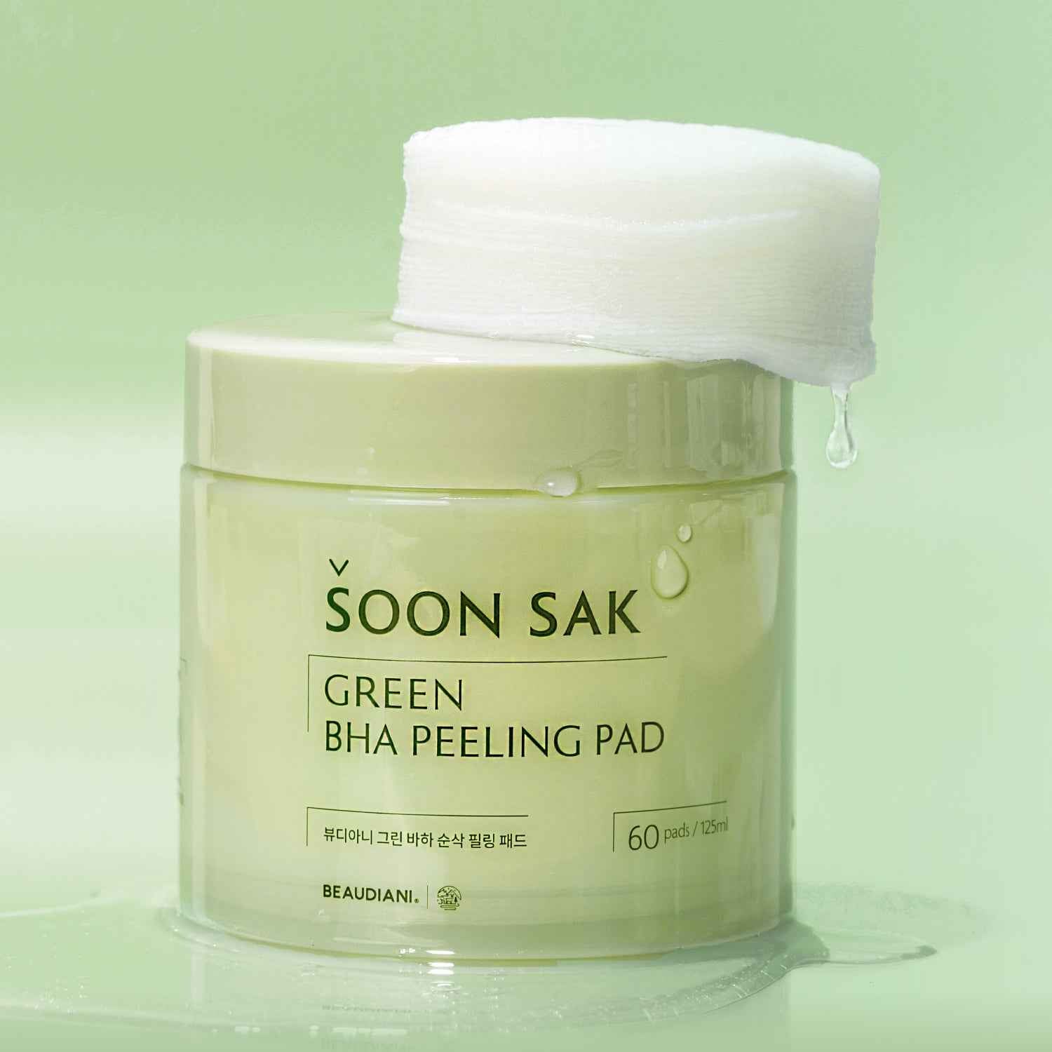 Beaudiani Green BHA Soon Sak Peeling Pads 60 Count