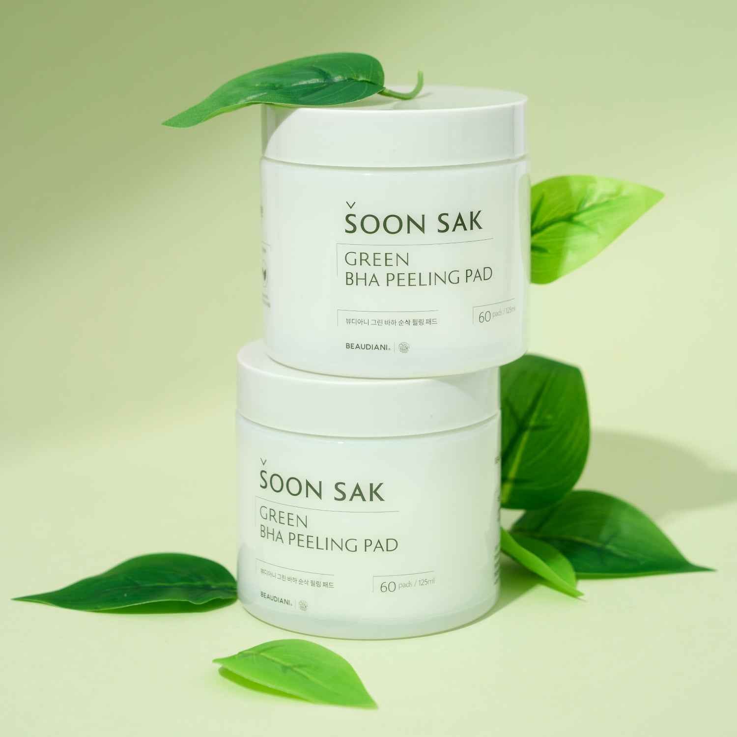 Beaudiani Green BHA Soon Sak Peeling Pads 60 Count