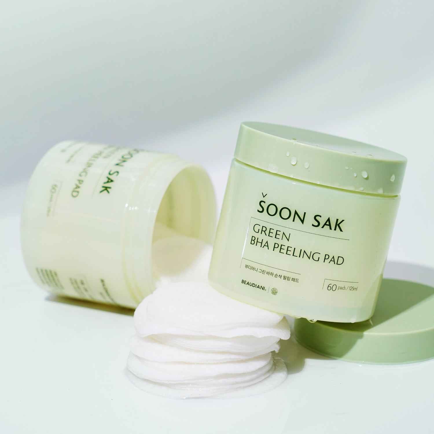 Beaudiani Green BHA Soon Sak Peeling Pads 60 Count