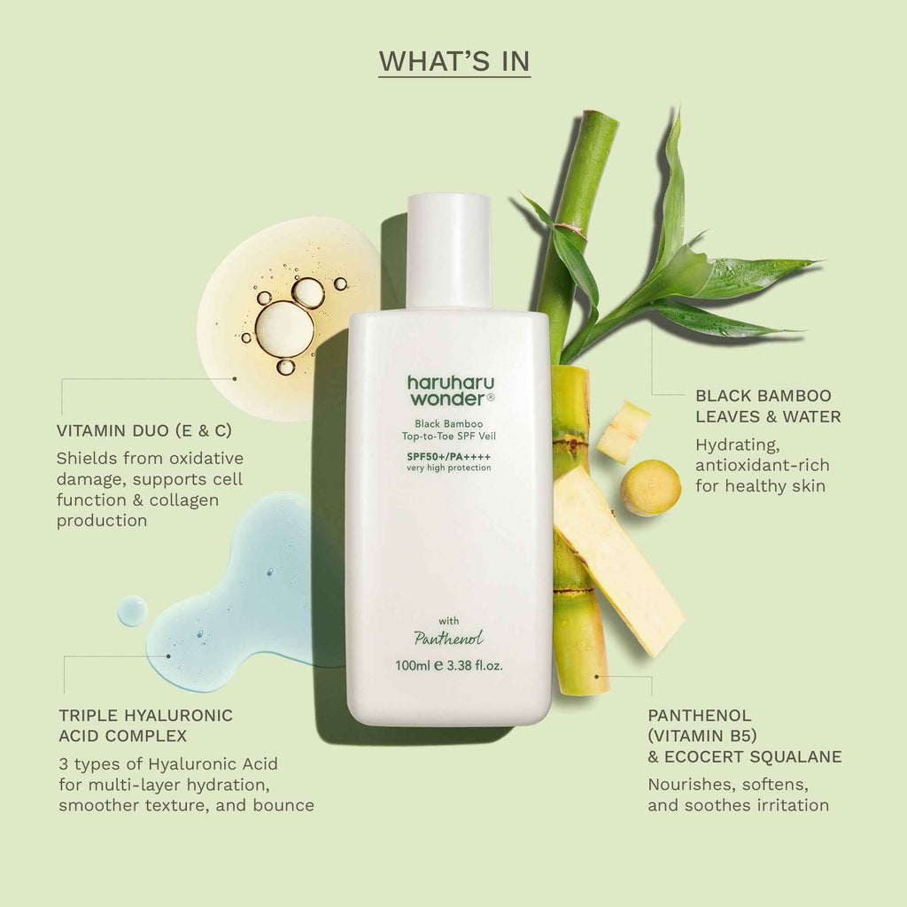 Haruharu Wonder Black Bamboo Full Body SPF Veil 100ml