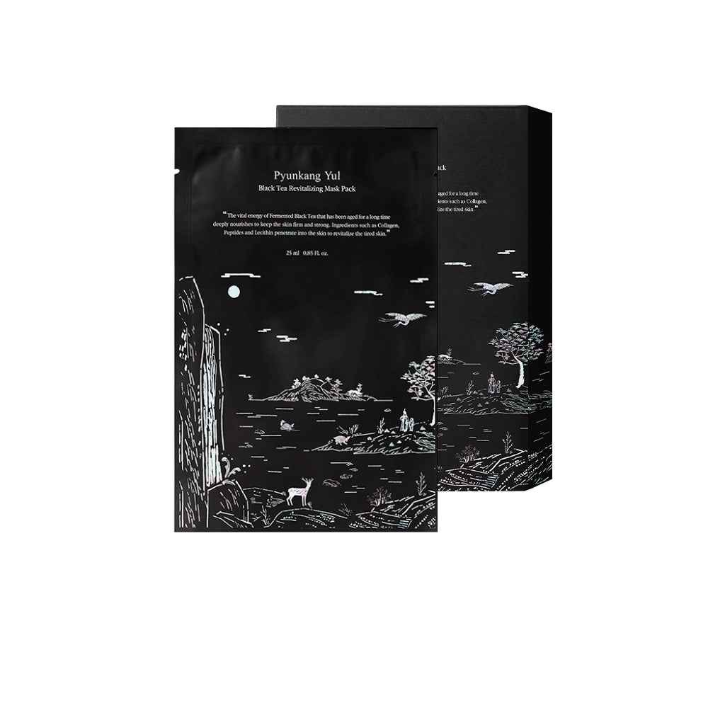 Pyunkang Yul Black Tea Revitalizing Mask Pack 25ml - Set of 10 Sheets