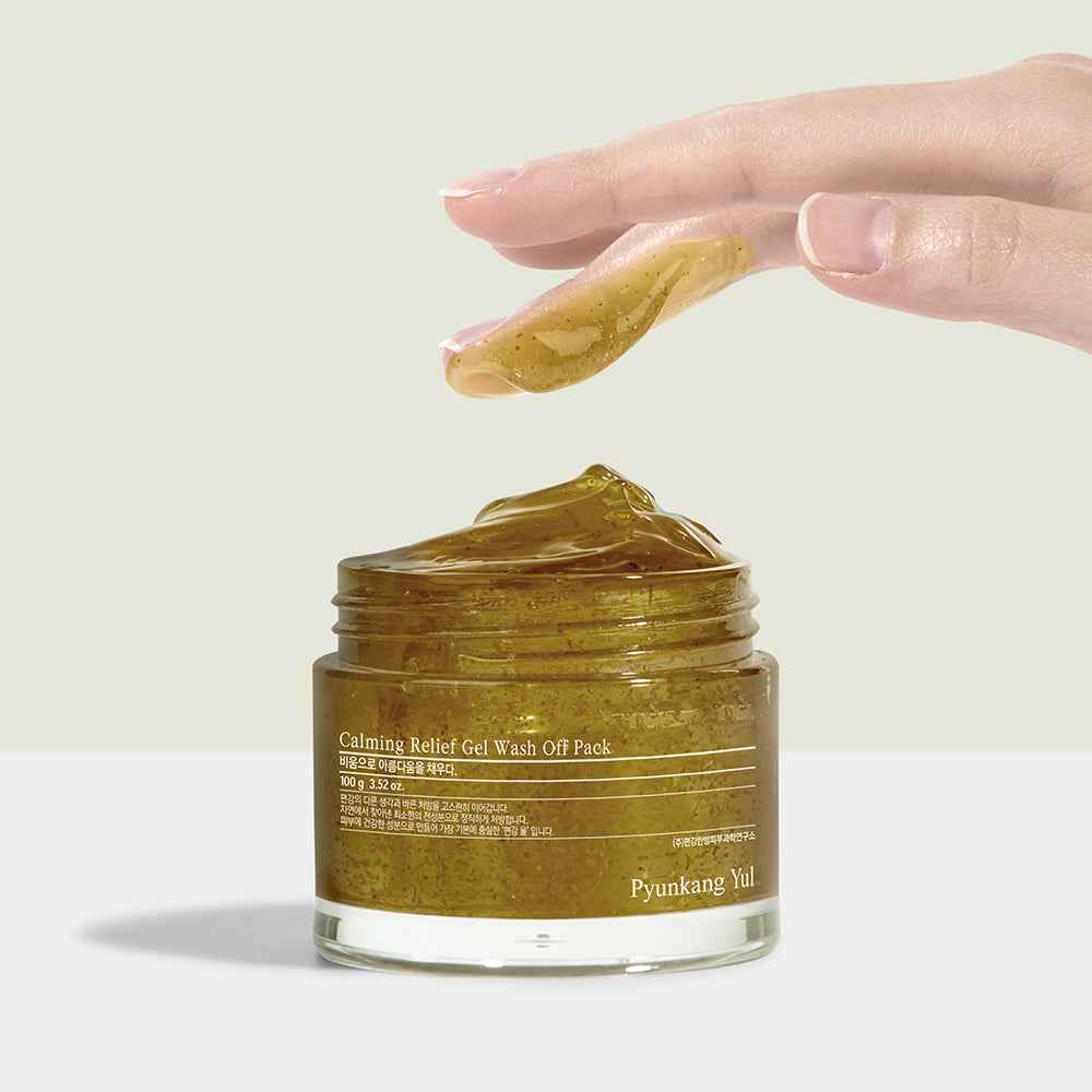 Pyunkang Yul Calming Relief Gel Wash-Off Pack 100g – Soothing Gel Mask with Centella Asiatica and Cica for Sensitive, Redness-Prone Skin