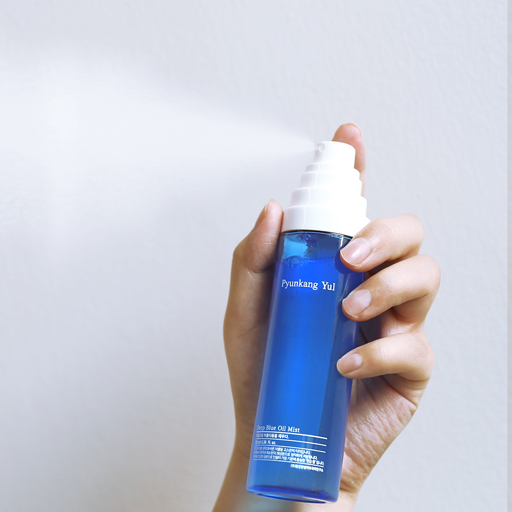 Pyunkang Yul Deep Blue Oil Mist 100ml – Hydrating Dual-Layer Facial Mist with Deep Ocean Water and Marine Algae Extracts
