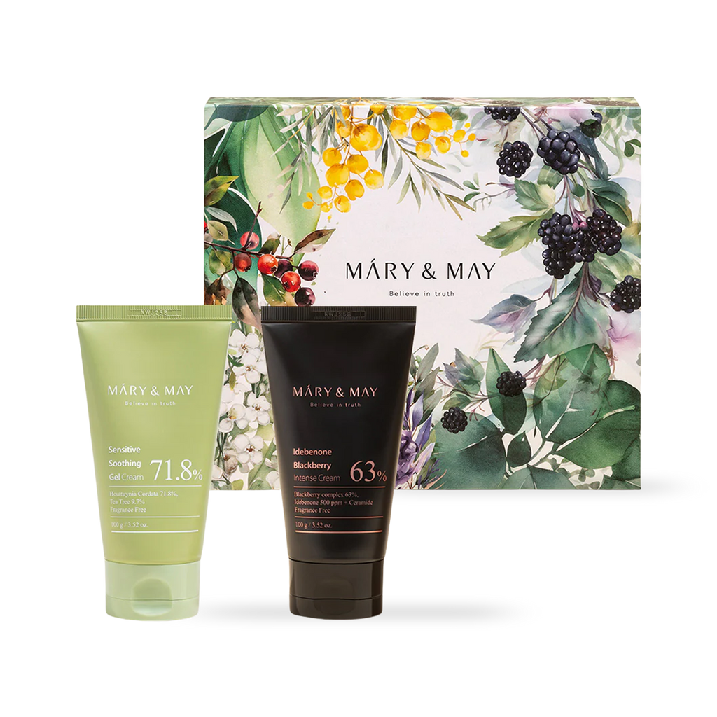Mary & May Soothing Gel Cream + Idebenone Blackberry Cream Duo Set 100g x2