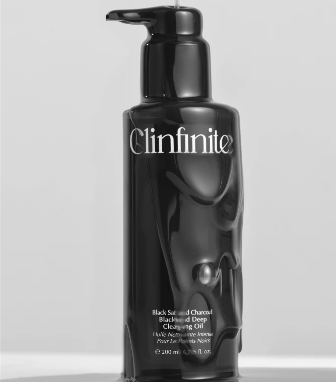 Clinfinite Black Salt and Charcoal Deep Cleansing Oil for Blackheads, 200ml