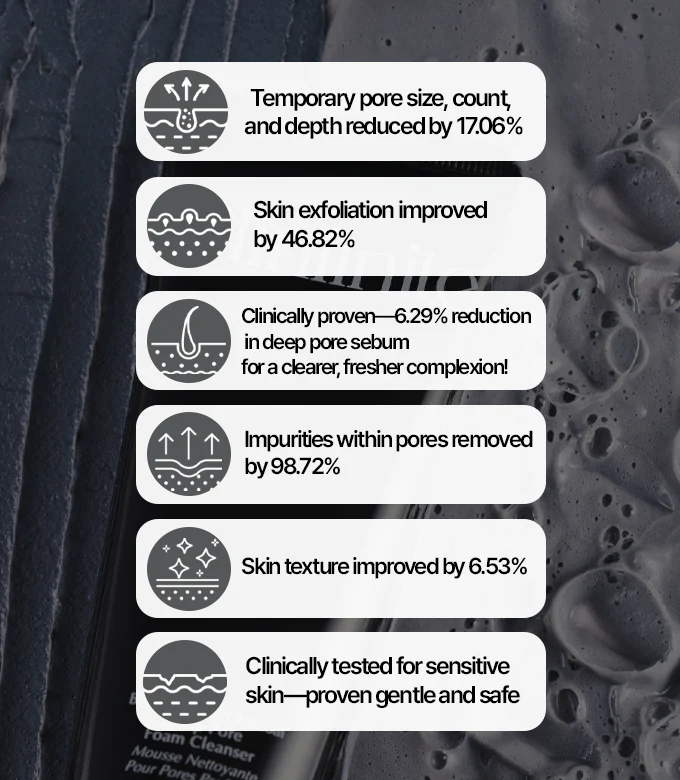 Clinfinite Black Salt & Charcoal Deep Pore Foam Cleanser 150ml