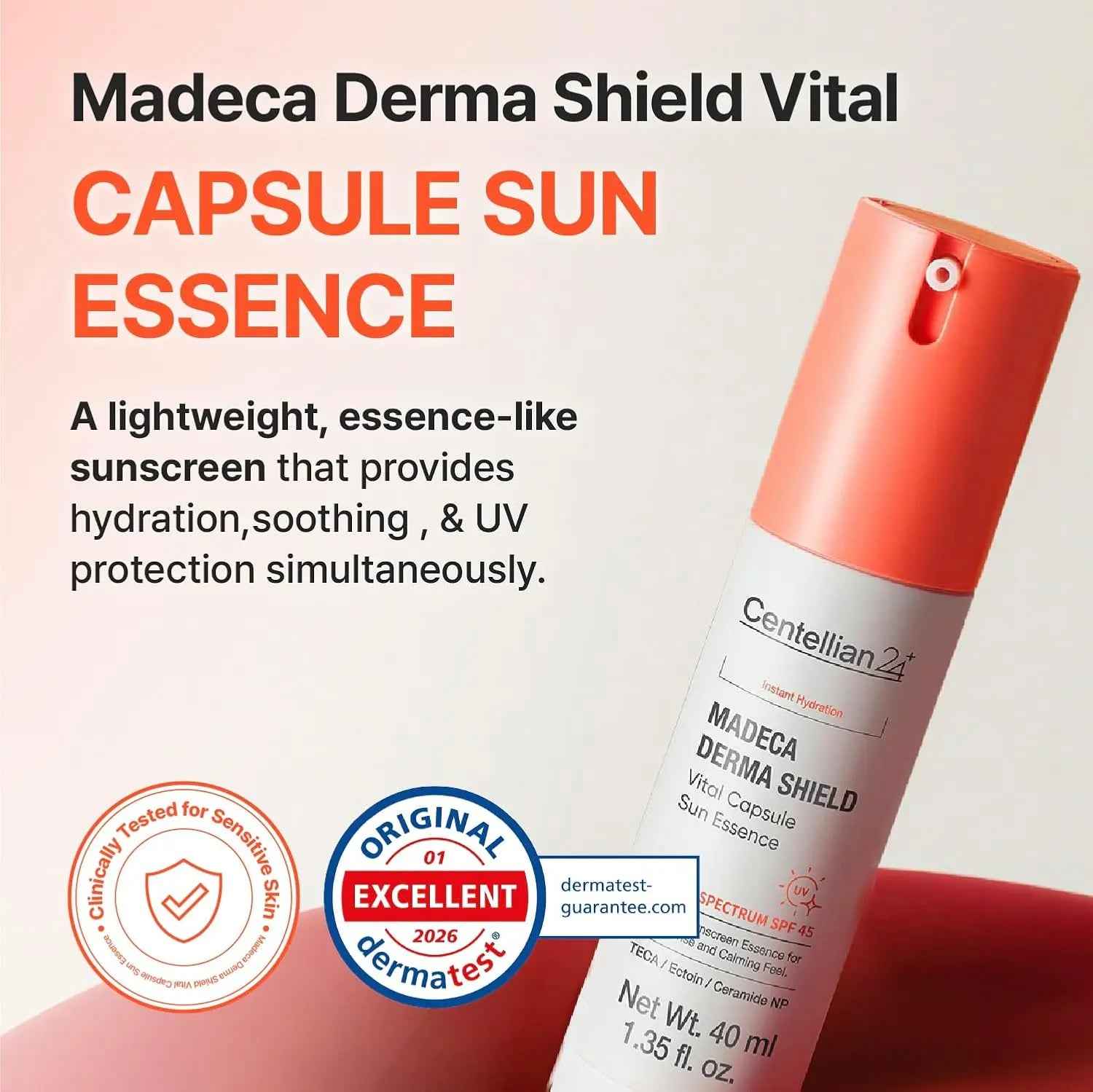 [Centellian24] Madeca Derma Shield Vital Capsule Sun Essence (OTC) 40ml