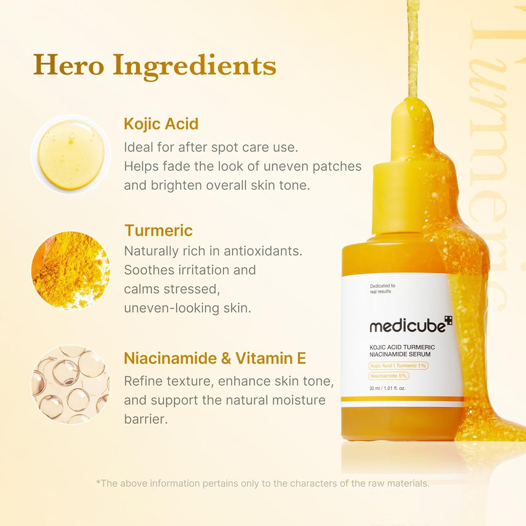 Medicube Kojic Acid Turmeric Niacinamide Brightening Serum 30ml