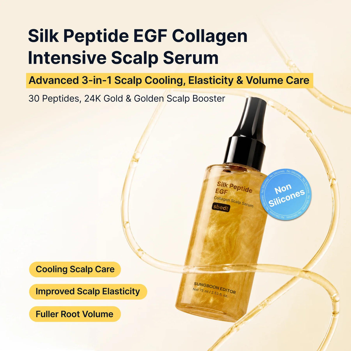 SUNGBOON EDITOR Silk Peptide EGF Collagen Scalp Serum 75ml
