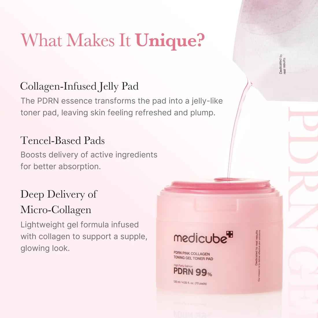 Medicube PDRN Pink Collagen Toning Gel Pad 70pcs