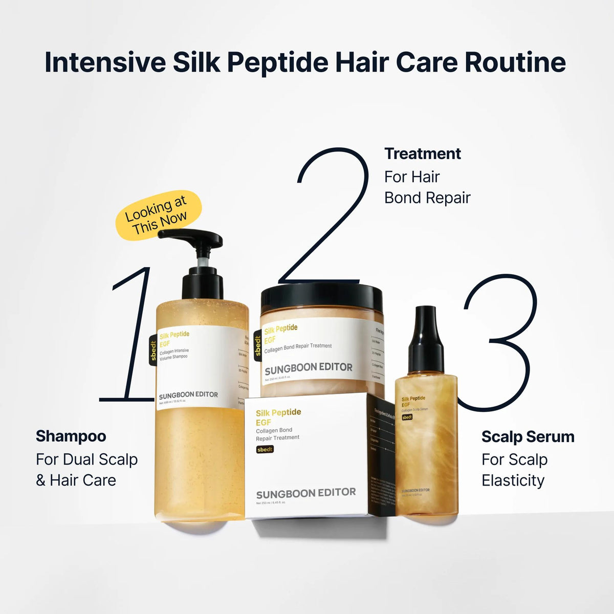 SUNGBOON EDITOR Silk Peptide EGF Collagen Intensive Volume Shampoo 400ml